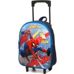 Sacs à dos scolaires bleus Spiderman à roulettes pour garçon en promo 