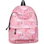 Sacs à dos scolaires roses à motif licornes avec poche pour téléphone look casual pour enfant 