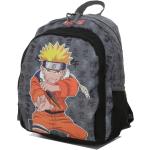 Sacs à dos scolaires Dessins Animés gris Naruto avec porte bouteille pour garçon 