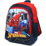 Sacs à dos scolaires rouges Spiderman avec porte bouteille pour enfant en promo 