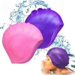 Bonnets de bain violets imperméables en lot de 2 Tailles uniques 