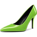 Escarpins talon aiguille vert émeraude en caoutchouc à talons aiguilles Pointure 39 classiques pour femme 