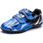 Chaussures de football & crampons bleues en caoutchouc à clous respirantes Pointure 31 look fashion pour enfant 