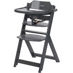 Safety 1st Timba Wooden Highchair, Adjustable Baby Highchair with Detachable Tray, 6 Months-10 Years, Warm Grey