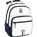 Sacs à dos scolaires blancs Real Madrid look casual pour enfant 