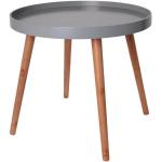 Tables rondes marron en bois massif diamètre 50 cm scandinaves 