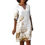 Robes en dentelle vintage Saingace blanches en satin à manches longues à col bateau Taille XXL petite look Pin-Up pour femme 