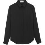 Chemises de créateur Saint Laurent Paris noires à rayures en soie bio à manches longues Taille XS pour femme 