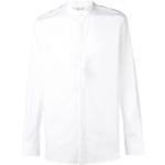 Chemises de créateur Saint Laurent Paris blanches col officier à manches longues classiques pour homme 