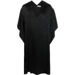 Chemises de créateur Saint Laurent Paris noires à effet zèbre en soie bio à manches courtes à col en V pour homme 