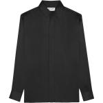 Chemises de créateur Saint Laurent Paris noires en soie à manches longues classiques pour homme 
