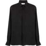 Chemises de créateur Saint Laurent Paris noires en soie classiques pour homme 