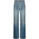 Jeans boyfriend de créateur Saint Laurent Paris bleus en cuir de veau W25 L29 pour femme 