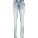 Jeans skinny de créateur Saint Laurent Paris bleus en cuir de veau délavés bio éco-responsable W25 L28 pour femme 