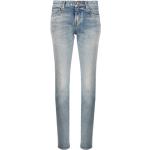 Jeans skinny de créateur Saint Laurent Paris bleus en cuir de veau délavés bio éco-responsable W25 L29 pour femme 