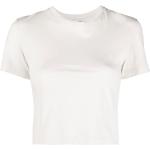 T-shirts de créateur Saint Laurent Paris blancs en jersey à manches courtes à col rond pour femme 