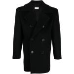 Manteaux en laine de créateur Saint Laurent Paris noirs en coton mélangé à motif animaux à manches longues Taille XXL pour homme 