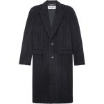 Manteaux en laine de créateur Saint Laurent Paris noirs à rayures à manches longues Taille 3 XL pour homme 