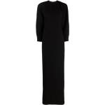 Robes de soirée longues de créateur Saint Laurent Paris Nu noires en viscose longues à manches longues à col rond Taille XS pour femme 