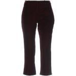 Pantalons en soie de créateur Saint Laurent Paris rouge bordeaux en velours Taille M pour femme 