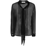 Chemises de créateur Saint Laurent Paris noires en soie à manches longues pour homme 