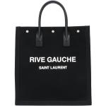 Cabas en cuir de créateur Saint Laurent Paris Rive Gauche noirs en toile pour homme 