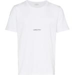 T-shirts à imprimés de créateur Saint Laurent Paris blancs à manches courtes à col rond pour homme 