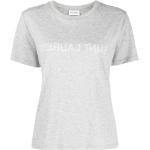 T-shirts à imprimés de créateur Saint Laurent Paris gris clair en jersey à manches courtes à col rond pour femme 