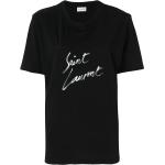 T-shirts de créateur Saint Laurent Paris noirs en jersey pour femme 