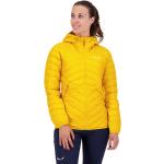 Doudounes de ski Salewa jaunes en taffetas coupe-vents à capuche Taille S pour femme 