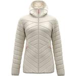 Doudounes de ski Salewa beiges en taffetas coupe-vents à capuche Taille XL pour femme 