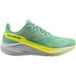 Chaussures de running Salomon vertes en fil filet légères avec un talon jusqu'à 3cm pour femme en promo 