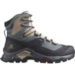 Chaussures de randonnée Salomon Trekking bleues en nubuck en gore tex légères Pointure 37,5 pour femme 