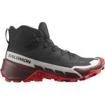Salomon - Chaussures de randonnée journée en Gore-Tex - Cross Hike Mid Gtx 2 Black/Bitter Chocolate/Fiery Red pour Homme - Taille 7,5 UK - Noir