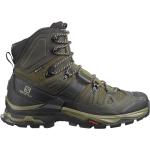 Salomon - Chaussures de trekking GORE-TEX - Quest 4 Gtx Olive Night/Peat/Safari pour Homme en Cuir - Taille 10,5 UK - Kaki