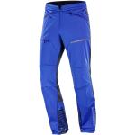 Pantalons de randonnée Salomon bleus en shoftshell coupe-vents Taille XL look fashion pour homme 