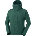 Vestes d'hiver Salomon vertes en shoftshell respirantes Taille S look fashion pour homme en promo 