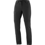 Pantalons de randonnée Salomon Wayfarer noirs en shoftshell stretch Taille S look fashion pour femme 
