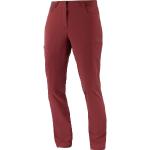 Pantalons de randonnée Salomon Wayfarer rouges respirants stretch look fashion pour femme 