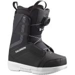 Boots de snowboard Salomon blanches rigides à laçage BOA Pointure 23,5 en promo 