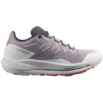 Chaussures de running Salomon Trail violettes légères pour femme en promo 