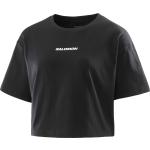 T-shirt courts Salomon noirs bio éco-responsable à manches courtes à col rond Taille S look fashion pour femme 