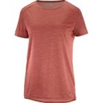 T-shirts Salomon Outline rouge bordeaux respirants à manches courtes Taille M pour femme 