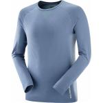 T-shirts Salomon Sense bleus en fil filet à manches longues respirants à manches longues Taille S look fashion pour homme 