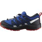 Chaussures de randonnée Salomon XA bleues à rayures imperméables Pointure 35 look fashion pour enfant en promo 
