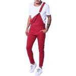 Pantalons de snowboard rouges camouflage en toile Taille L plus size look fashion pour homme 
