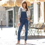 Salopettes en jean Blancheporte bleues en coton Taille XS look fashion pour femme en promo 