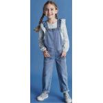 Salopettes en jean Vertbaudet bleues en coton à volants Taille 4 ans pour fille en promo de la boutique en ligne Vertbaudet.fr 