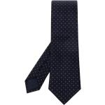 Cravates en soie de créateur Ferragamo bleu marine à pois Tailles uniques pour homme 