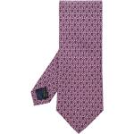 Cravates en soie de créateur Ferragamo violettes Tailles uniques pour homme 